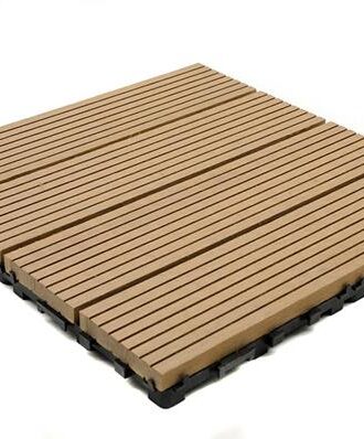 DECK-WPC ΠΛΑΚΑΚΙ ΔΑΠΕΔΟΥ 12mm 30Χ30 OAK NAT. 150 NewPlan