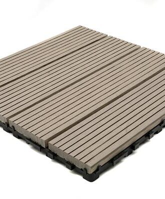 DECK-WPC ΠΛΑΚΑΚΙ ΔΑΠΕΔΟΥ 12mm 30Χ30 L.GREY 180 NewPlan